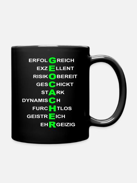 Geocacher Geocaching Geschenke GPS - Tasse einfarbig - Schwarz