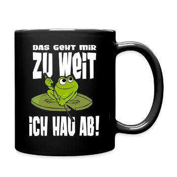 Frogs Statement T-shirt cadeau grenouille de voyage - Mug uni - noir - Droite