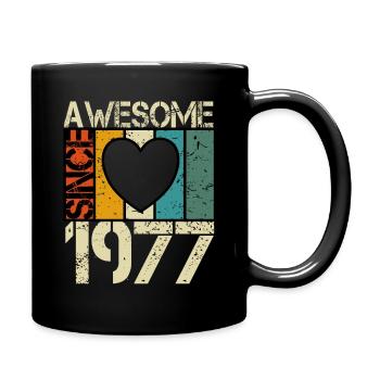 Année 1977 - Mug uni - noir - Droite