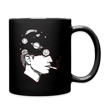 Space in a Man - Tasse einfarbig - Schwarz - Rechts