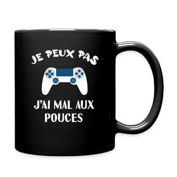 citation cool geek - Mug uni - noir - Droite