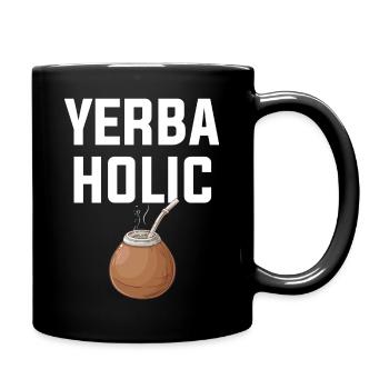 yerbaholic, yerba mate - Full Colour Mug - black - Right