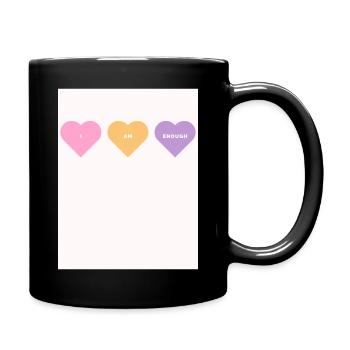 i am enough - Tasse einfarbig - Schwarz - Rechts