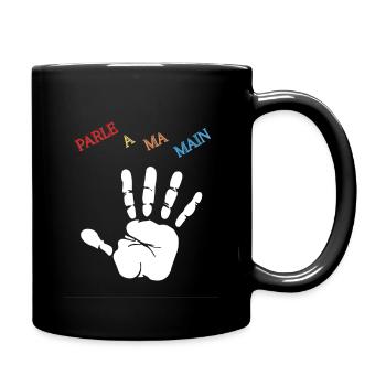 SPEAK TO MY HAND - Full Colour Mug - black - Right