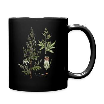 Gewöhnlicher Beifuß - Tasse einfarbig - Schwarz - Rechts