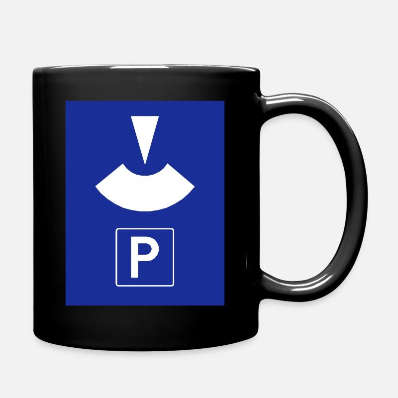 Parkscheibe - Tasse einfarbig - Schwarz