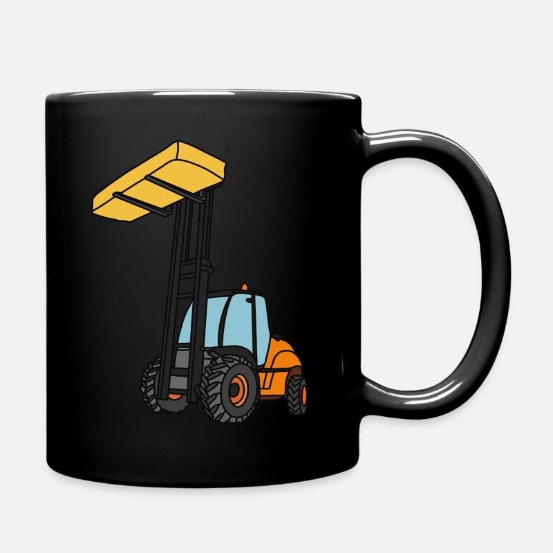 Der Gabelstapler - Tasse einfarbig - Schwarz