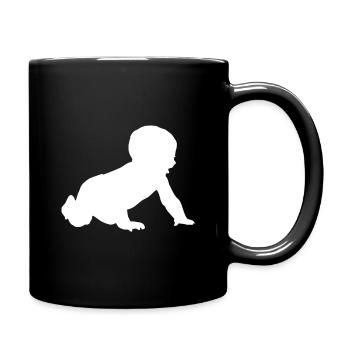 Baby Kids Crab Gift Idea Feet Family - Full Colour Mug - black - Right