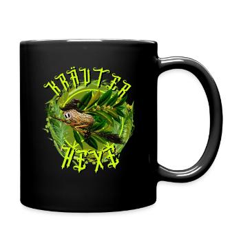 Kräuterhexe ErdnussHexe mit Besenstiel MRS-ERDNUSS - Tasse einfarbig - Schwarz - Rechts