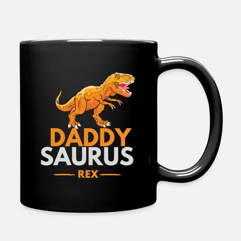DADDYSAURUS REX - Funny Gift Dad Dad - Full Colour Mug - black