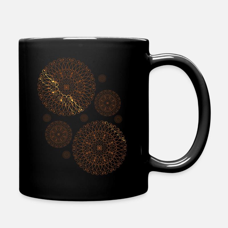 Mandala doré - Mug uni - noir