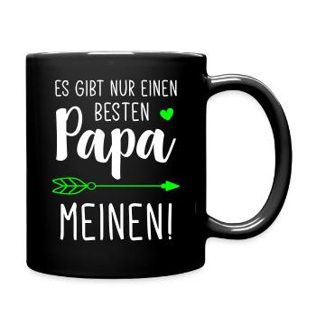 Es gibt nur einen Besten Papa / Bester Papa - Tasse einfarbig - Schwarz - Rechts