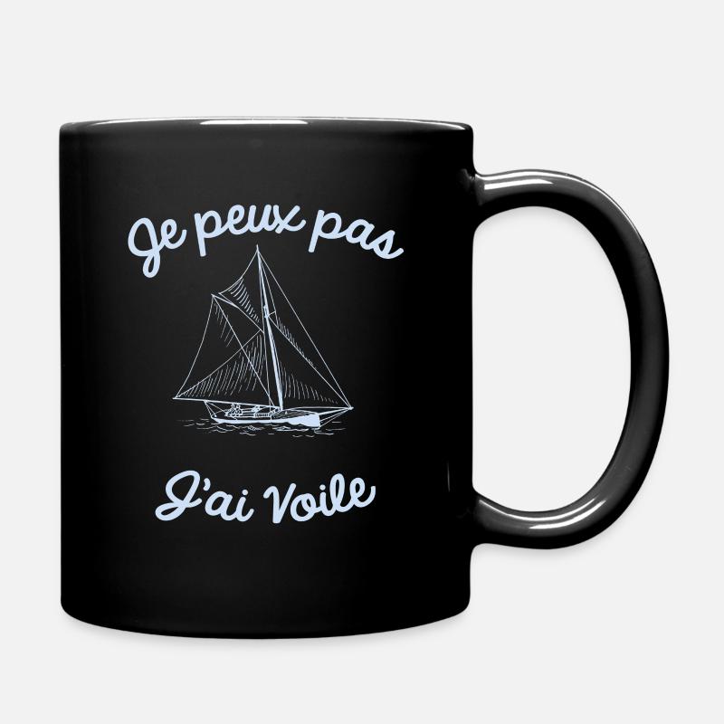 Je ne peux pas j'ai Voile - Mug uni - noir