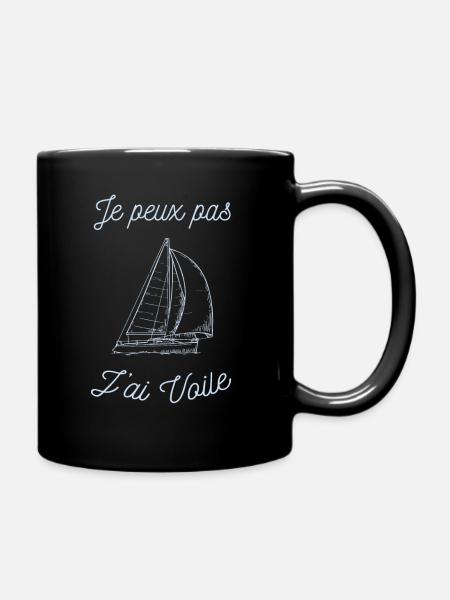 tee shirt voilier - Mug uni - noir