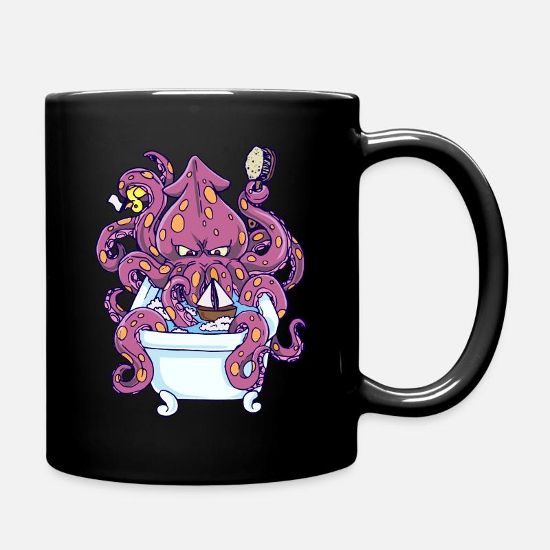Monster Octopus - Capitaine de la baignoire - Cadeau - Mug uni - noir