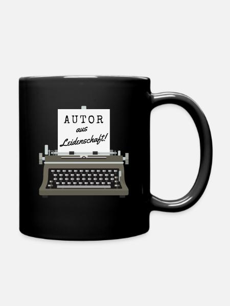 Autor aus Leidenschaft - Tasse einfarbig - Schwarz