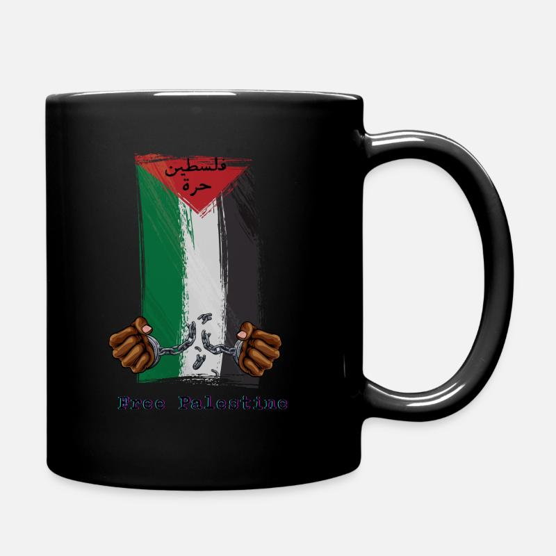 Free Palestine - Full Colour Mug - black