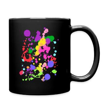 Paint Splatter - Tasse einfarbig - Schwarz - Rechts