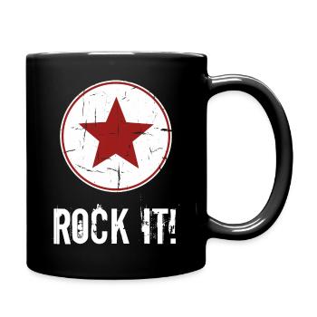 Rock It! Punk Rock Geschenk - Tasse einfarbig - Schwarz - Rechts