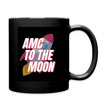 AMC - ENTERTAINMENT - GME - TO THE MOON - STOCK - Tasse einfarbig - Schwarz - Rechts