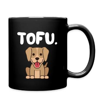 TOFU. | Design chien | Go vegan | vegan | - Mug uni - noir - Droite