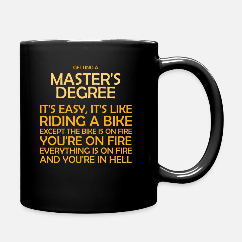 Master Uni Abschluss Universität Studium - Tasse einfarbig - Schwarz