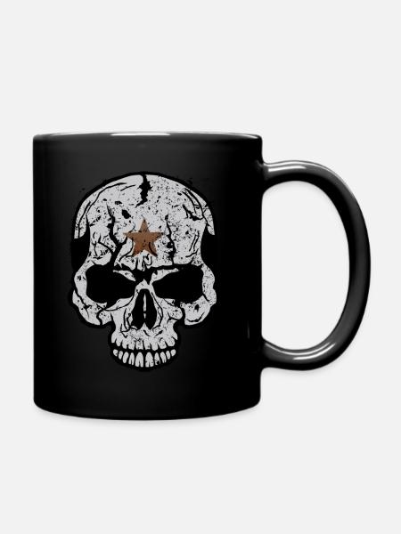 crane skull tete de mort etoile halloween - Mug uni - noir