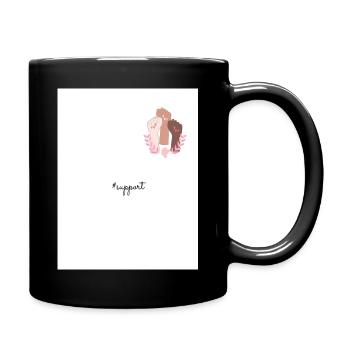 Support Women - Tasse einfarbig - Schwarz - Rechts