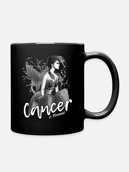 Sirène Cancer Astrologie - Cancer Mermaid Zodiac - Mug uni - noir