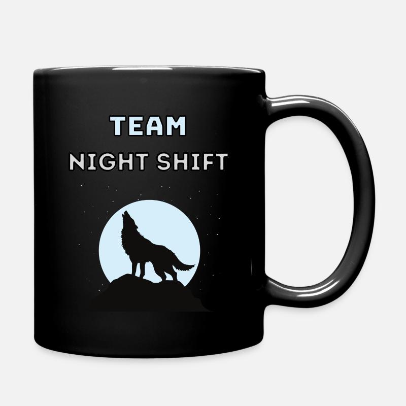 Team Night Shift - Tasse einfarbig - Schwarz