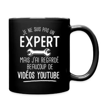 un expert bricolage YouTube humour homme bricolage - Mug uni - noir - Droite