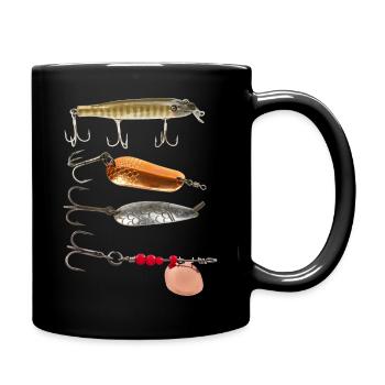 Oldschool Lures - Fishing like Grandpa - Full Colour Mug - black - Right