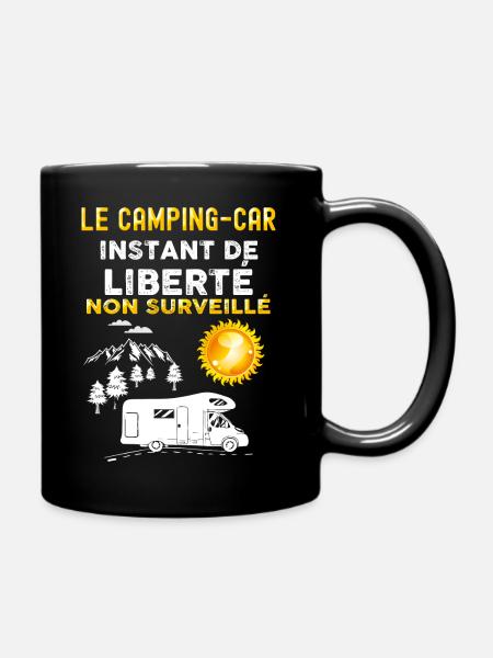 Camping-car instant de liberté non surveillé - Mug uni - noir