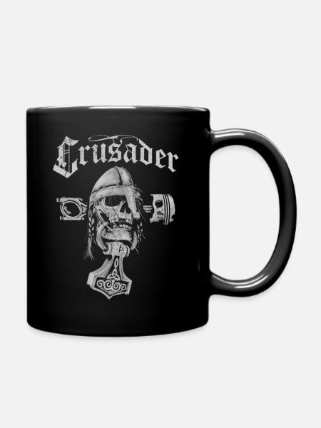 Crusader Wikinger Totenkopf - Tasse einfarbig - Schwarz