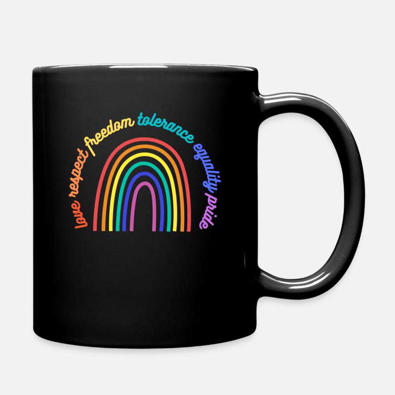 love respect freedom tolerance equality pride - Tasse einfarbig - Schwarz