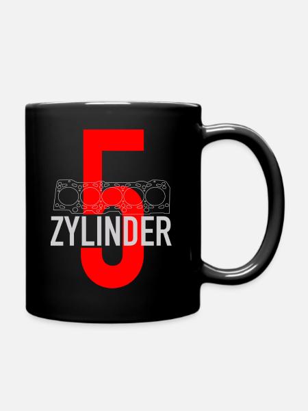 5 Zylinder - Tasse einfarbig - Schwarz