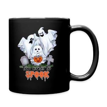Too Cute to Spook - cute little Ghost with friends - Tasse einfarbig - Schwarz - Rechts