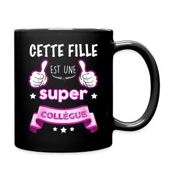 Collègue qui déchire Idée cadeau femme collègue - Mug uni - noir - Droite