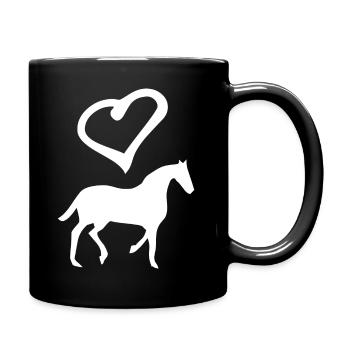 Cheval - Mug uni - noir - Droite