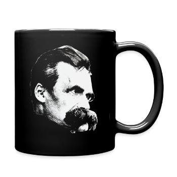 Friedrich Nietzsche Philosophie T-Shirt - Tasse einfarbig - Schwarz - Rechts