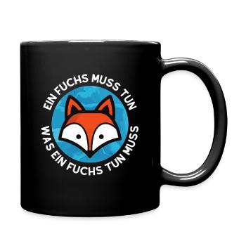 FUCHS - Tasse einfarbig - Schwarz - Rechts