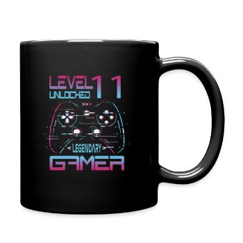 11e anniversaire niveau 11 Complete Retro Jeu des garçons - Mug uni - noir - Droite