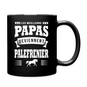 meilleur papa palefrenier humour équitation cheval - Mug uni - noir - Droite