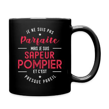 sapeur pompier cadeau humour sapeurs pompiers - Mug uni - noir - Droite