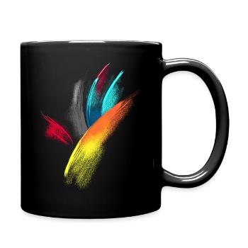 Kralle des Phönix - Abstrakte Farben Kunst - Tasse einfarbig - Schwarz - Rechts