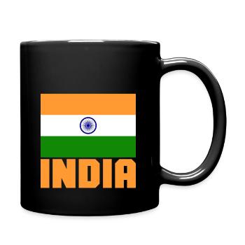 Indien - Tasse einfarbig - Schwarz - Rechts