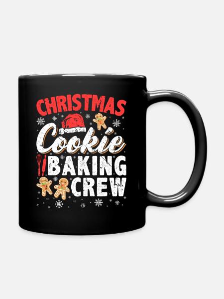 Lebkuchen Plätzchen Weihnachten Cookie Baking Crew - Tasse einfarbig - Schwarz