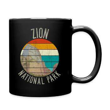 ZION NATIONAL PARK - Full Colour Mug - black - Right