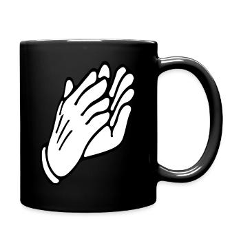 CLAP Livestream Emote - Tasse einfarbig - Schwarz - Rechts