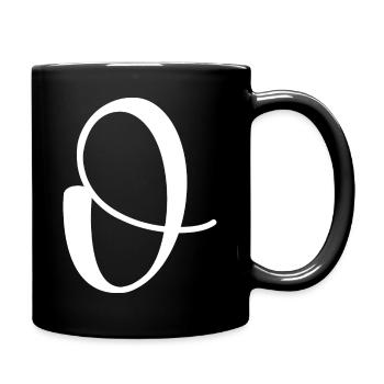 Kalligraphie, Initiale O - Tasse einfarbig - Schwarz - Rechts